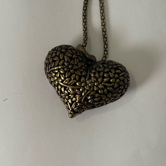 Set Of Two Vintage Necklaces Heart And Cloisonné - Picture 5 of 7